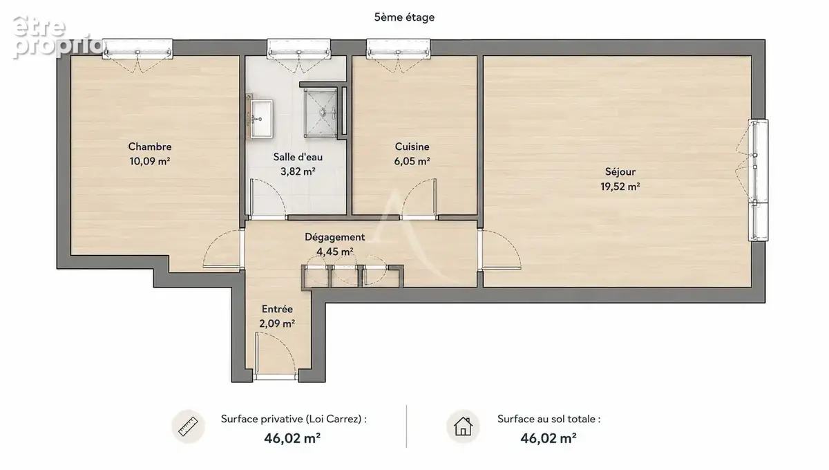 Boulogne-Billancourt - 2 pièces de 46 m² au 5ème étage - Vue dégagée sur parc - photo 11