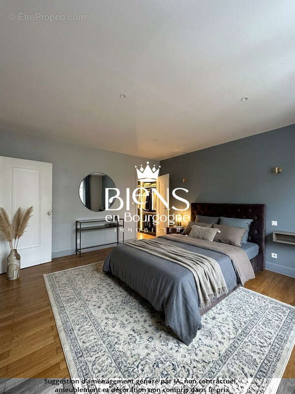 Vue d'une chambre généré par l'IA - Appartement à LOUHANS