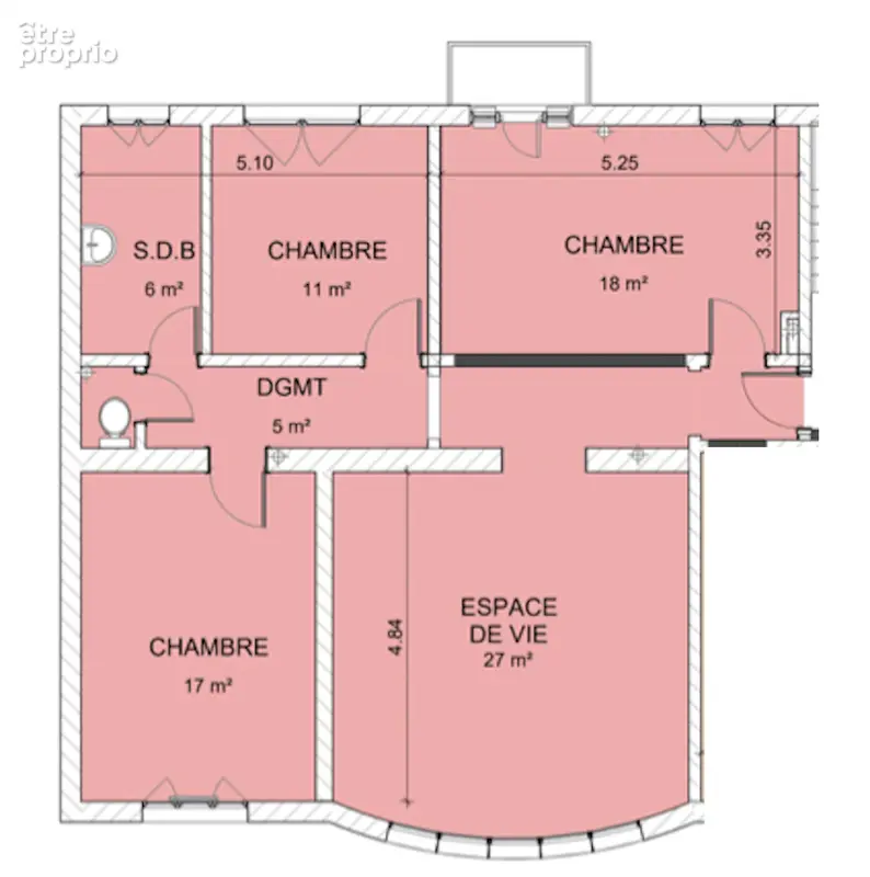 Hagondange gare - appartement f3 de 90 m² avec balcon - photo 2
