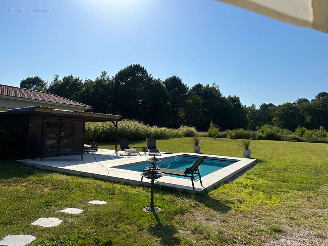 Maison contemporaine récente de plain -pied, piscine et annexes - photo 2