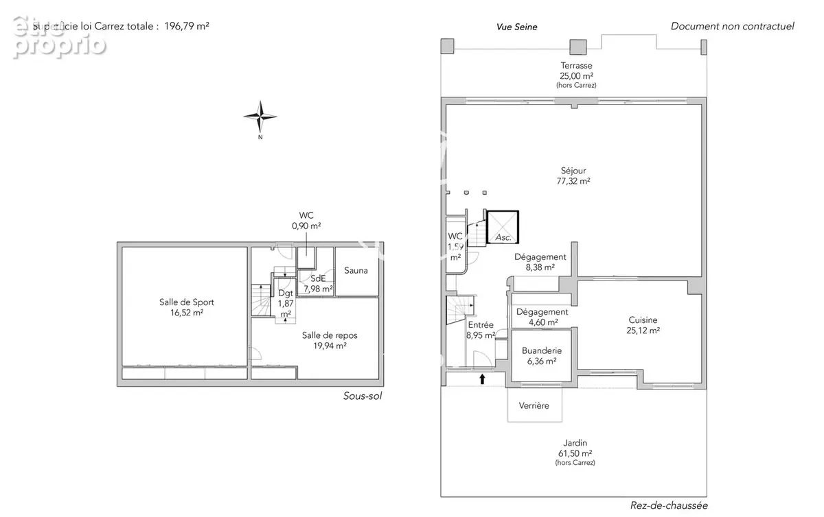 Levallois-Perret - L’ÎLE DE LA JATTE - Maison - 398,20m² Carrez - 5 chambres - Terrasses - photo 27