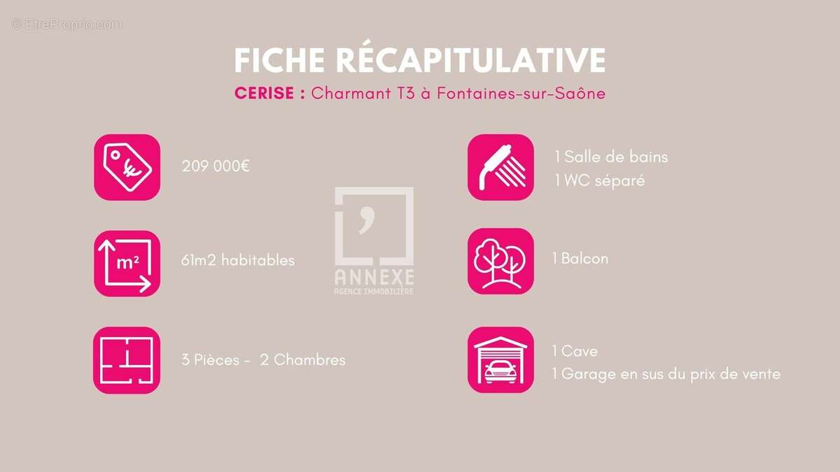 Appartement à FONTAINES-SUR-SAONE