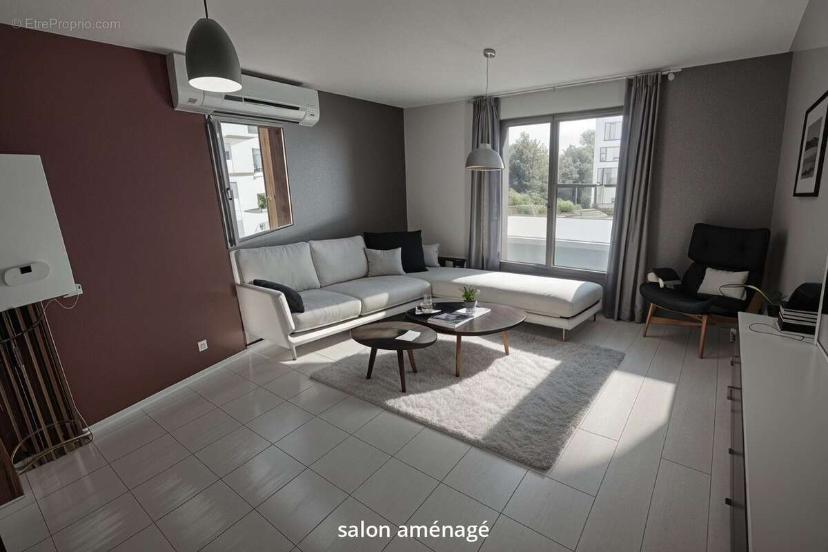 Exemple : Salon aménagé - Appartement à CLERMONT-FERRAND