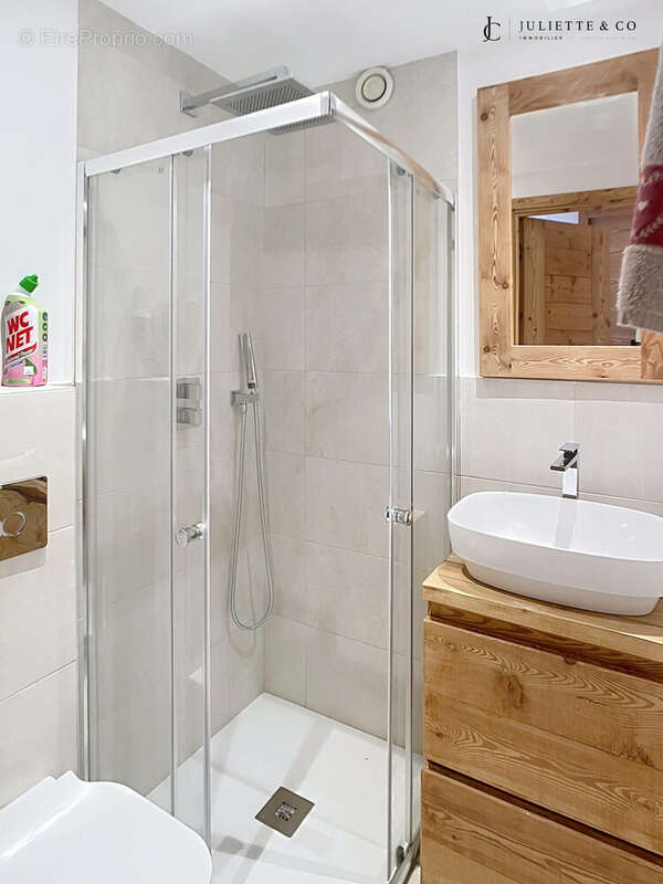 salle de  douche toilette - Appartement à LES HOUCHES