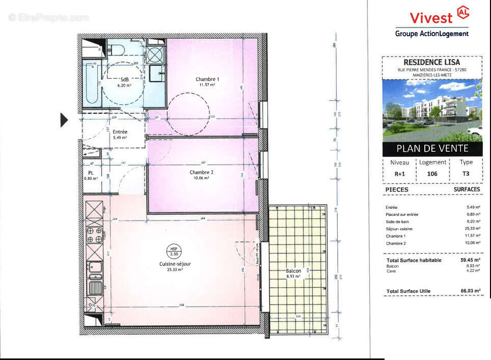 Appartement à MAIZIERES-LES-METZ