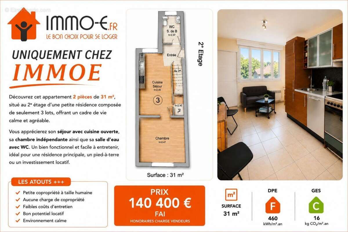 Appartement 31 m² à Esbly  - photo 7
