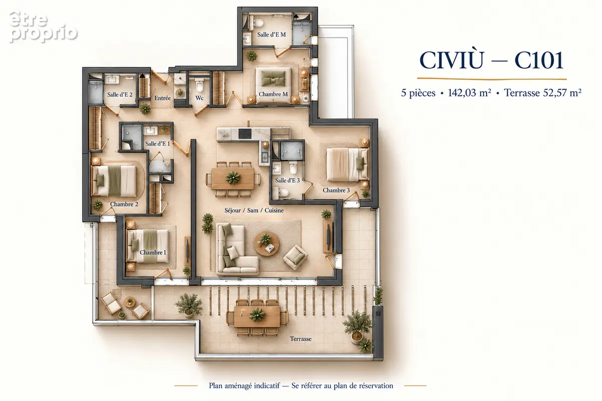 Sainte-Maxime - Vue mer, 4 chambres et terrasse de 52,57 m² - photo 3
