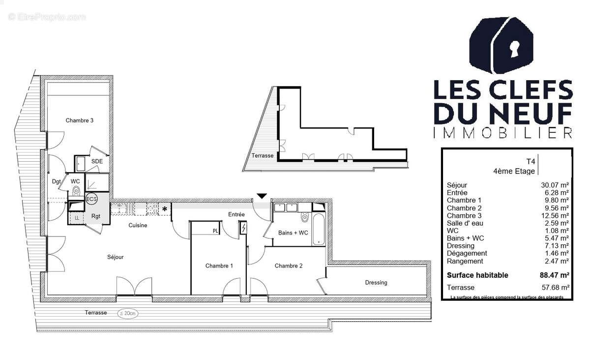 Appartement Toulouse 4 pièce de 81m² + 52m² de Terrasse + Parking sous-sol + Cave ! JOLIMONT - photo 11