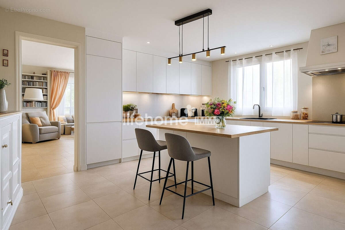 Aménagement virtuel - Appartement à DIVONNE-LES-BAINS