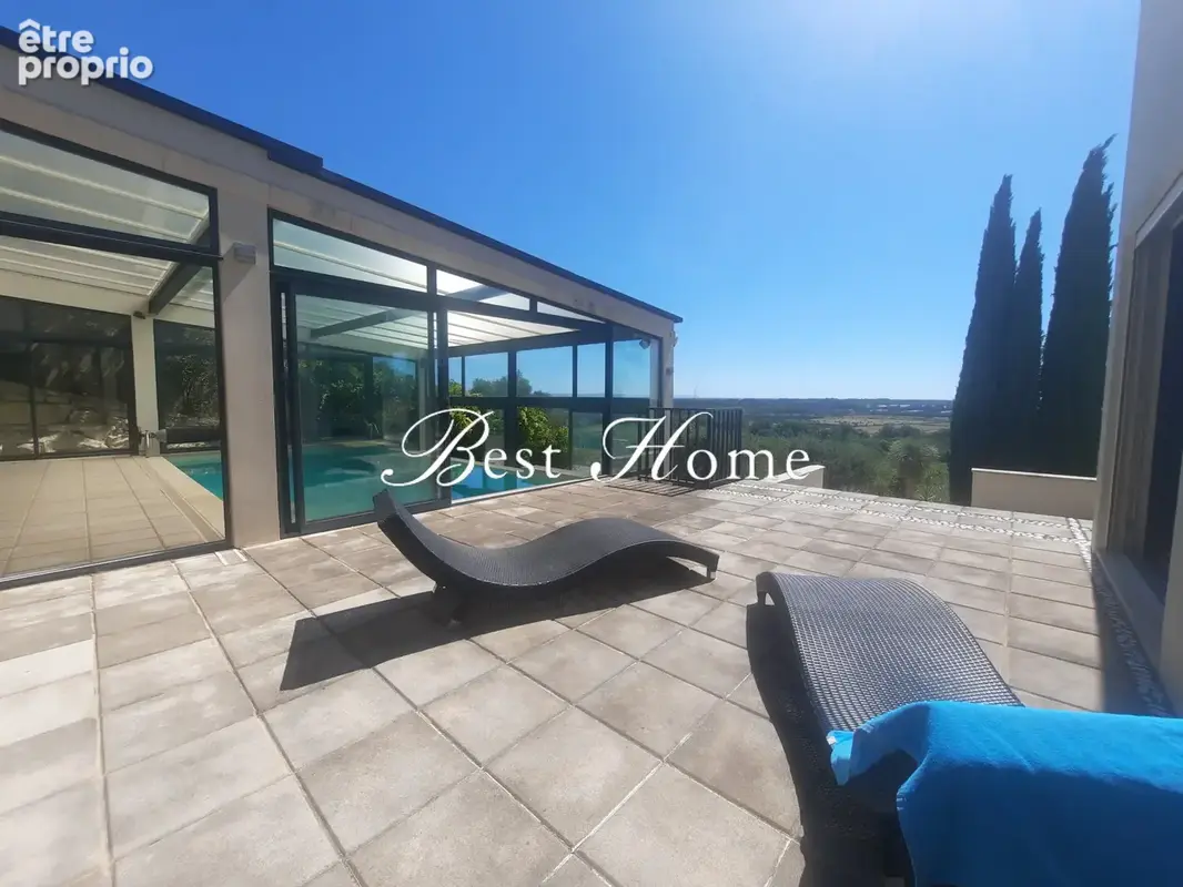 Vue exceptionnelle , Vente au coeur de la  Camargue gardoise , Villa d architecte + superbe terrain a batir - photo 2