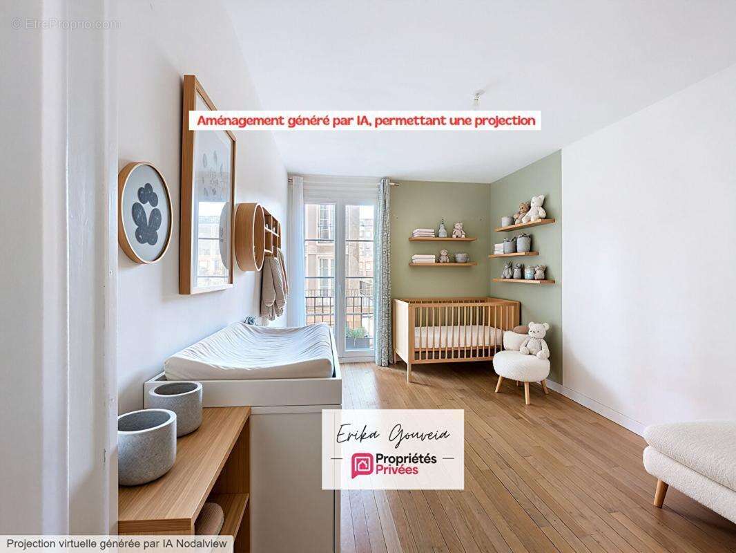 Perret 5 pieces rénové 100m² - vue hôtel de ville - double balcon - stationnement - photo 12