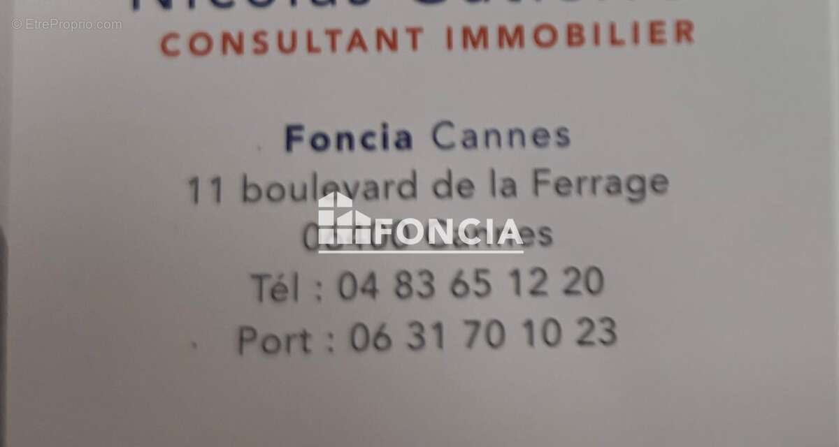 Appartement à CANNES