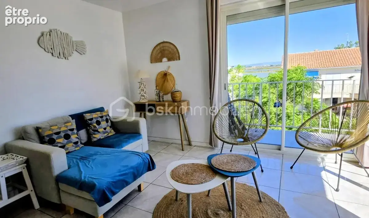Palavas les flots appartement t3 renove vue mer dernier etage terrasse - photo 2