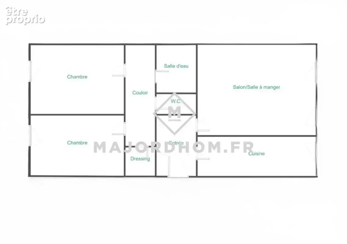 Vente Type 3 53 m2 lumineux traversant vue jardins Michelet 13009 - photo 12