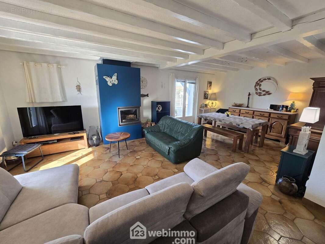 Pièce de vie avec cheminée - Maison à LA TESTE-DE-BUCH