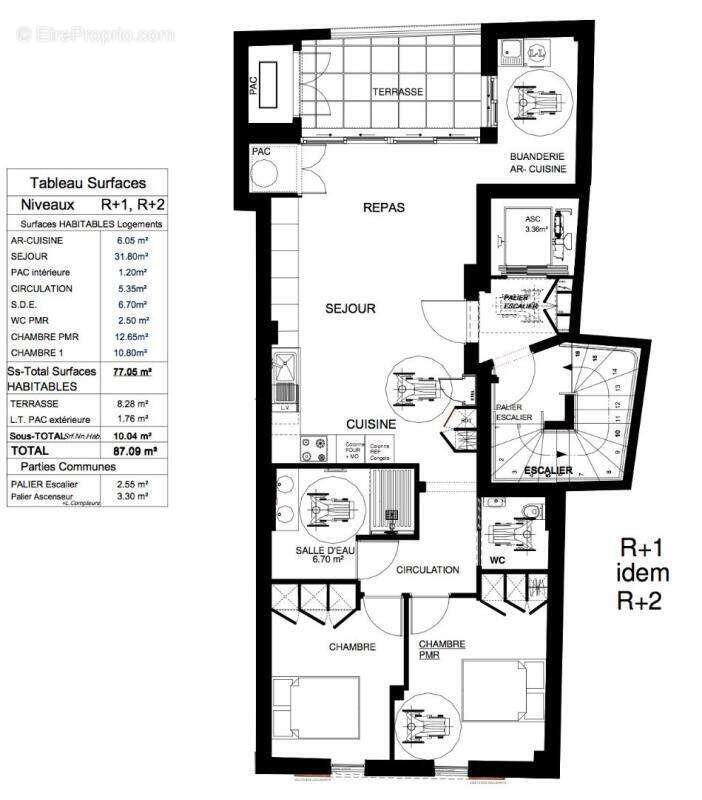 44210 pornic - appartement a vendre - 3 pieces - photo 9