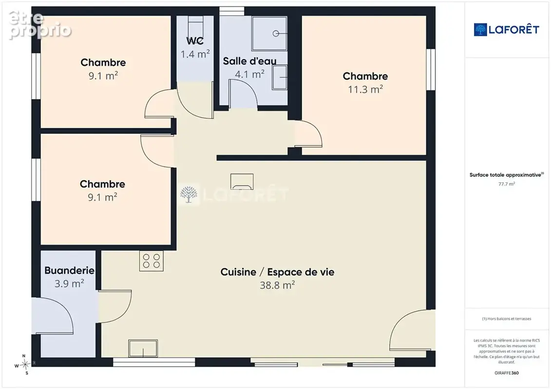 Maison Edern 4 pièce(s) 78 m2 - photo 6