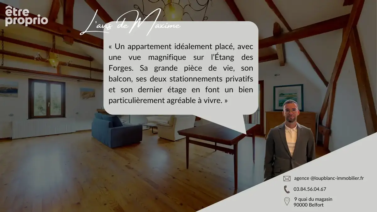 Appartement avec vue exceptionnelle sur l’Étang des Forges   2e et dernier étage   Offemont - photo 12
