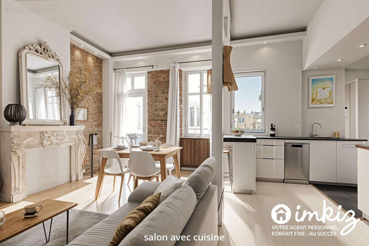 Appartement T3 rénové cachet ancien en souplex - photo 4