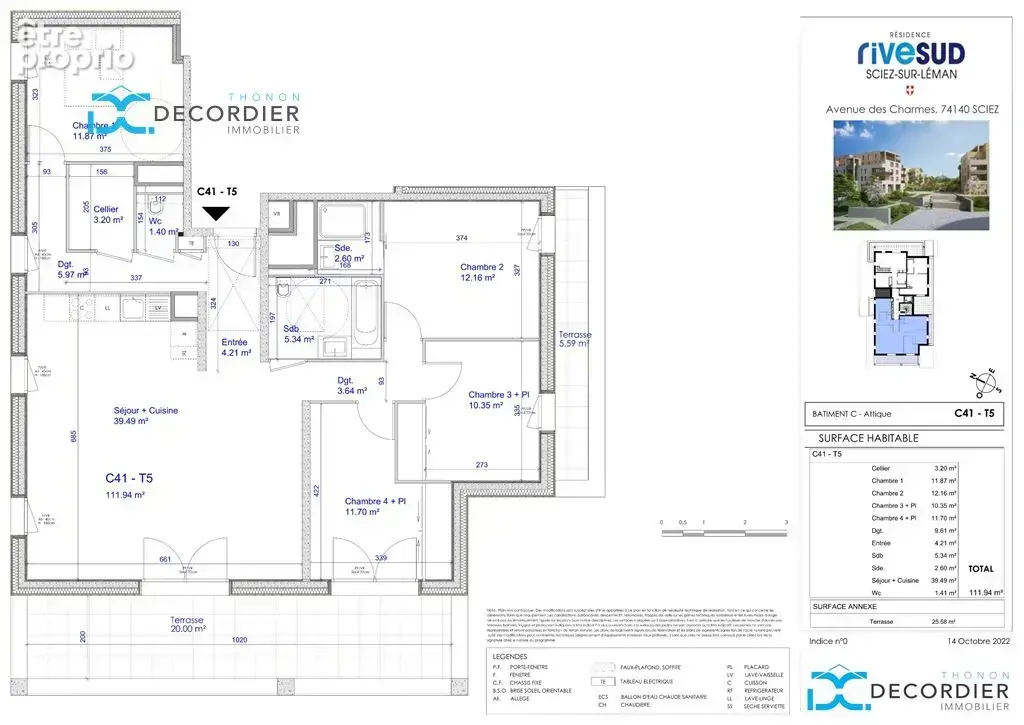 À vendre t5 attique neuf - sciez - photo 2