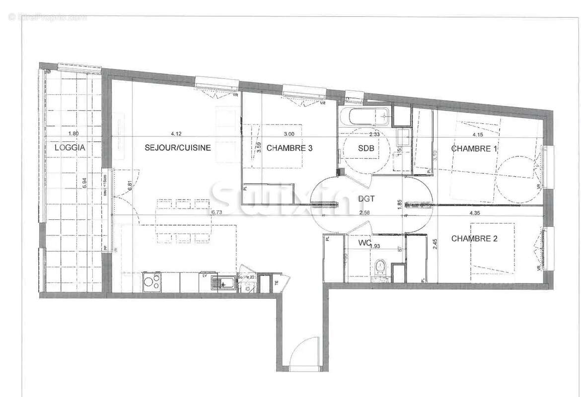 Appartement à BOURGOIN-JALLIEU