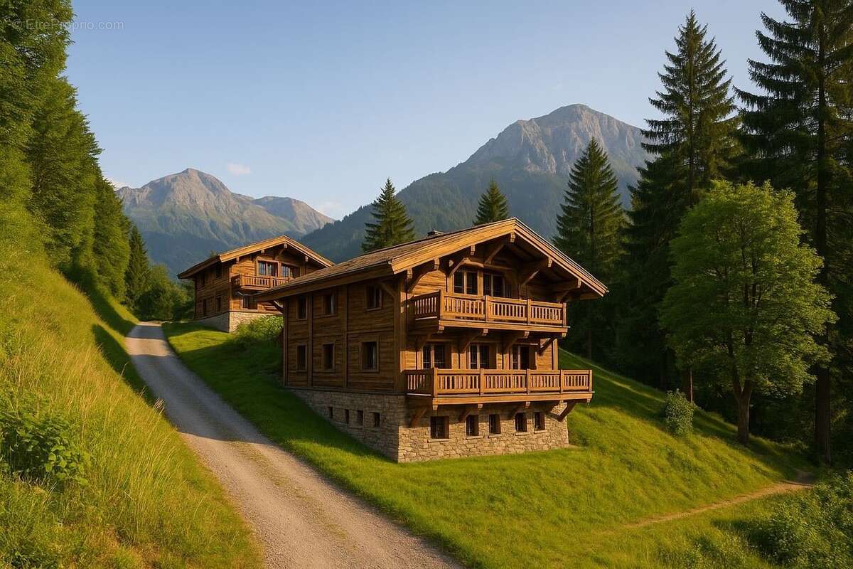 Terrain avec permis pour 2 chalets - photo 3