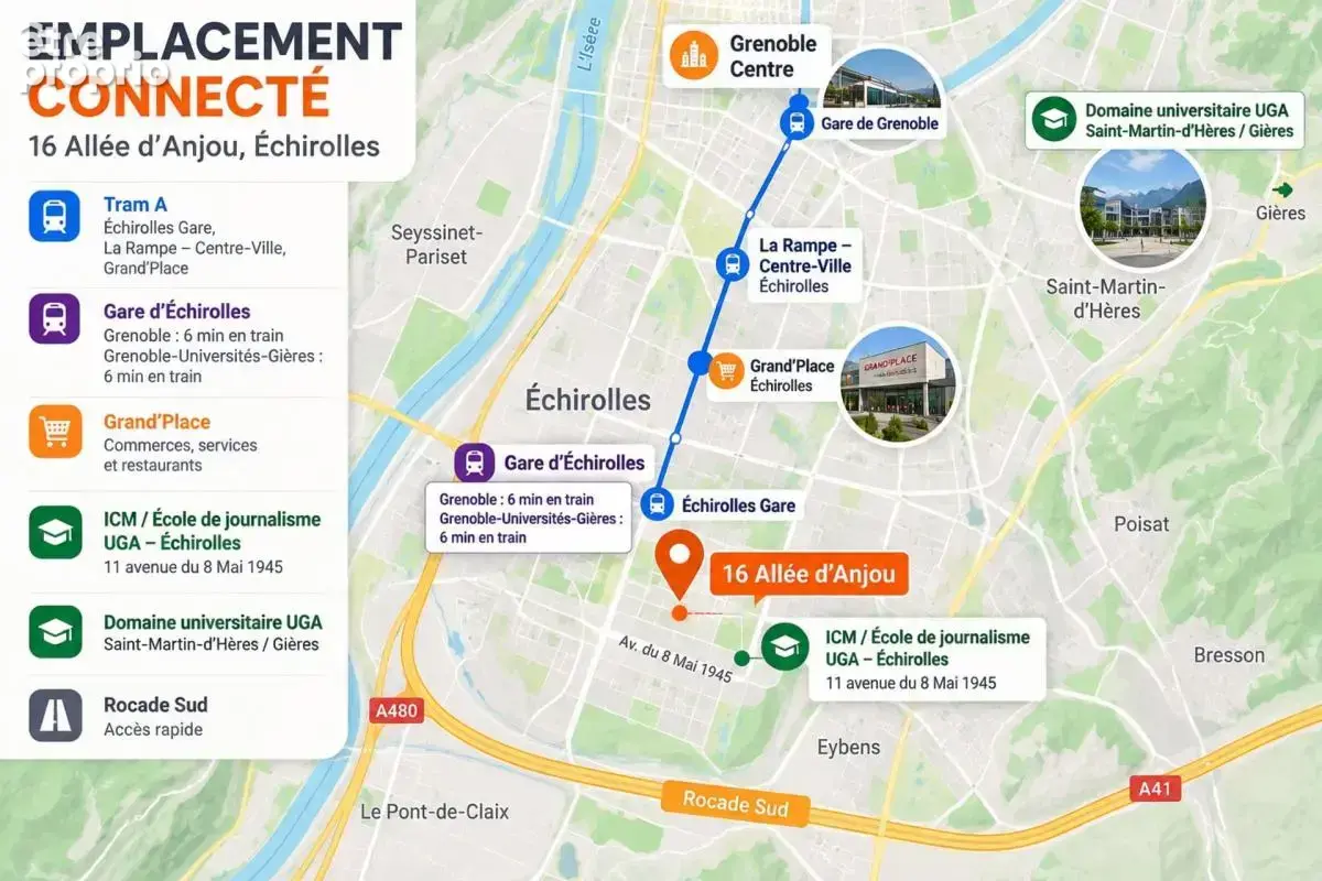Photo Appartement à Echirolles au prix de 105 000€
