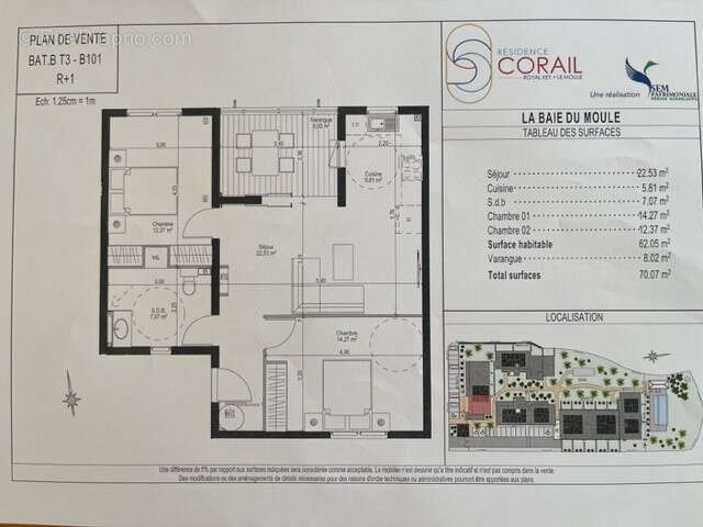 Appartement à LE MOULE