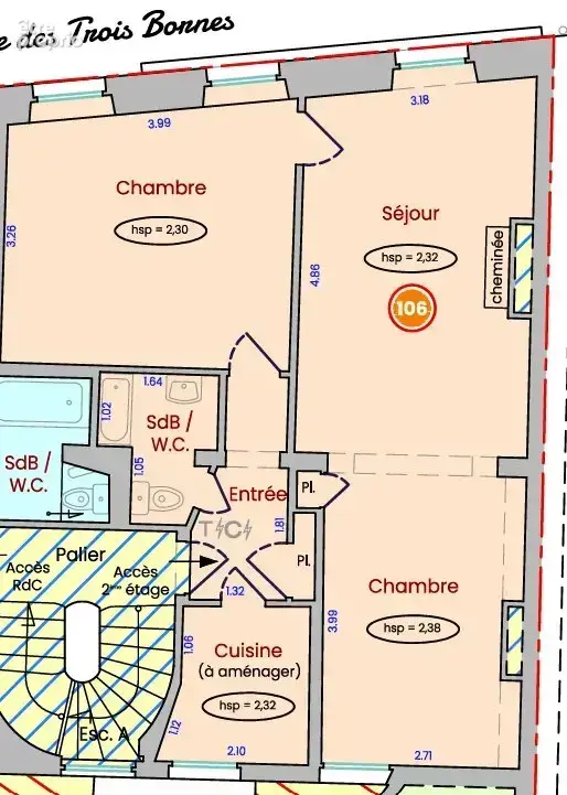 Appartement 3 pièces 51 m² à vendre à Paris-11e (75011) - photo 2