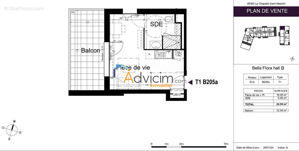 Appartement à LA CHAPELLE-SAINT-MESMIN