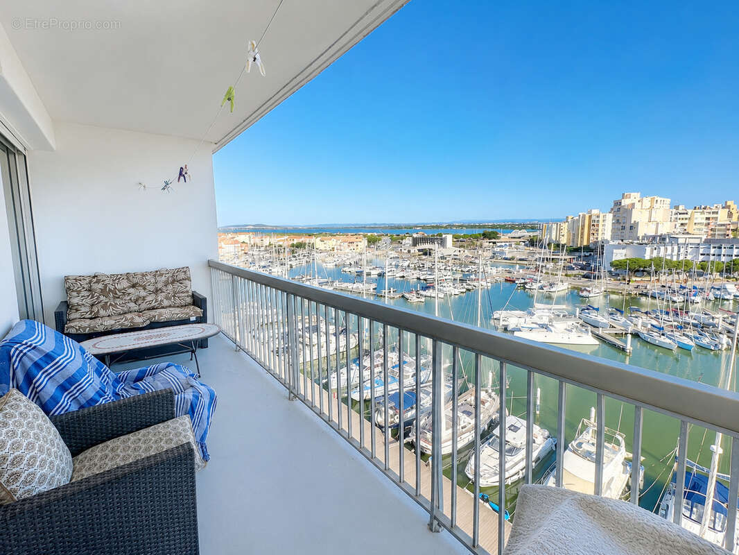 Carnon t3 dernier etage vue port mer etangs - photo 3