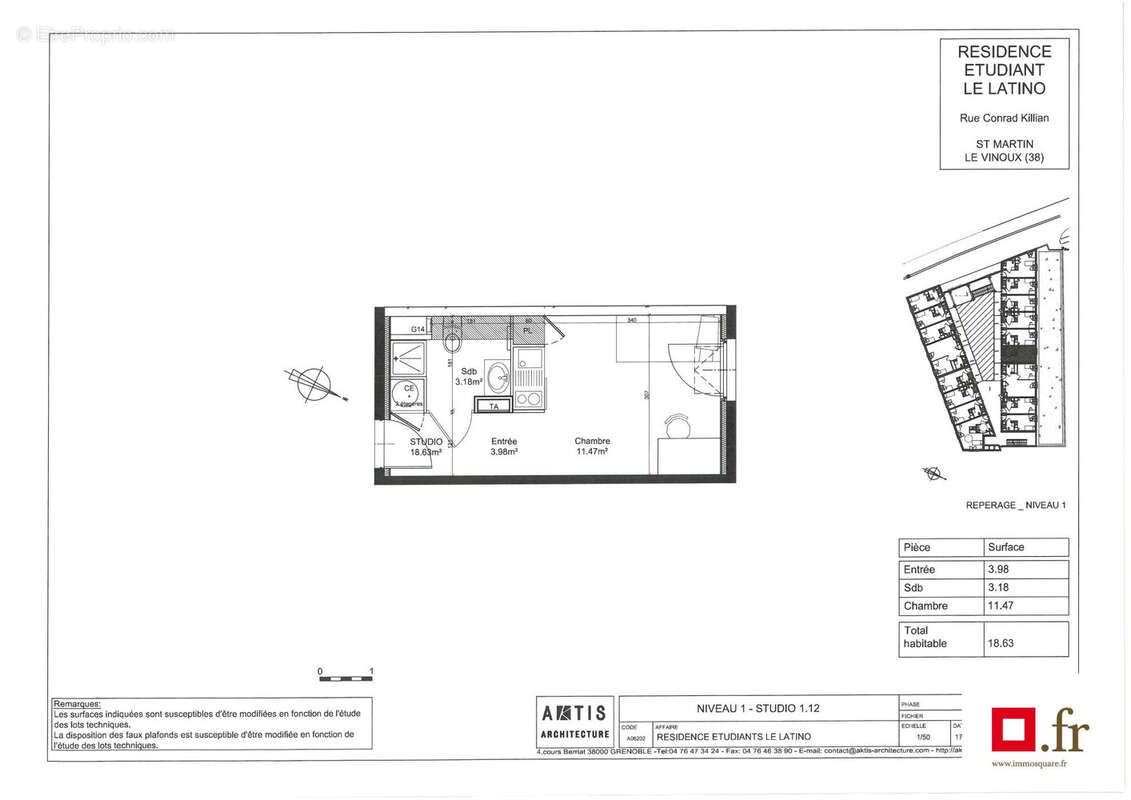 Appartement à SAINT-MARTIN-LE-VINOUX