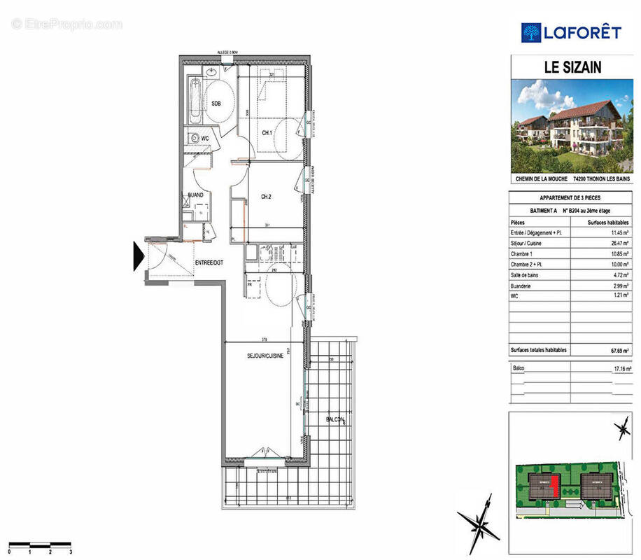 Appartement à THONON-LES-BAINS