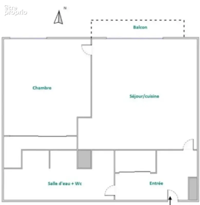 Villeurbanne Gratte-Ciel T2 35,39 m²  Quatrième étage avec balcons et garage - photo 8