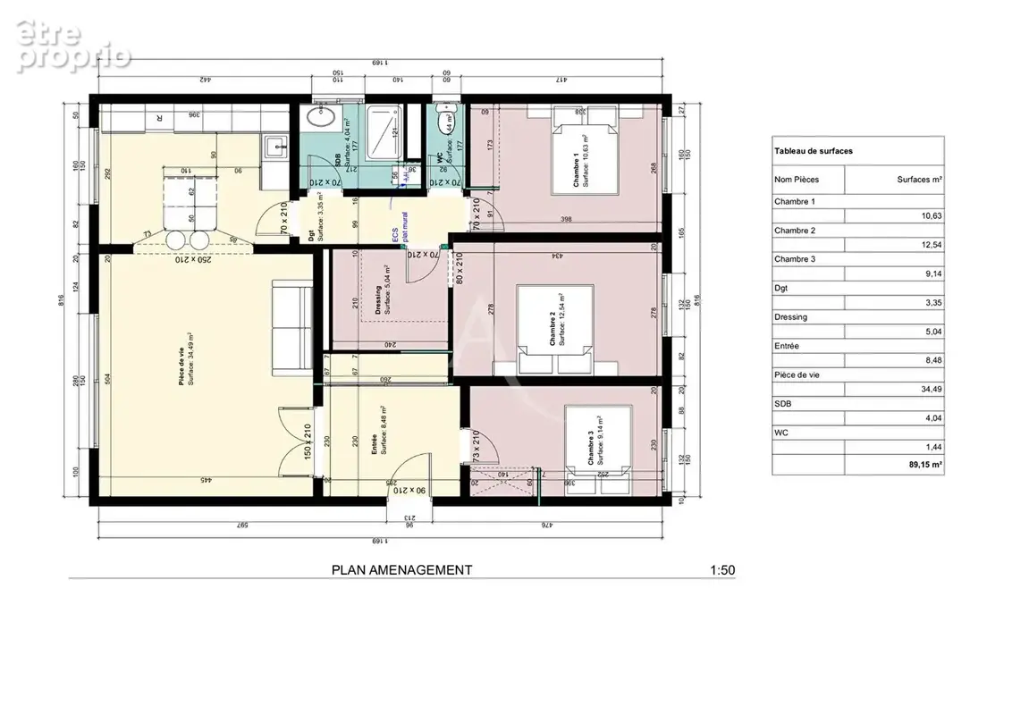 Appartement  4 pièces de 88 m2 avec balcons et box - photo 9