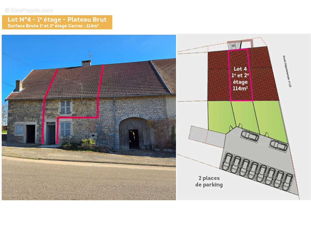 Immeuble en pleine propriété, à réhabiliter, 351m², Arlay - St Germain les Arlay 39210 - photo 7