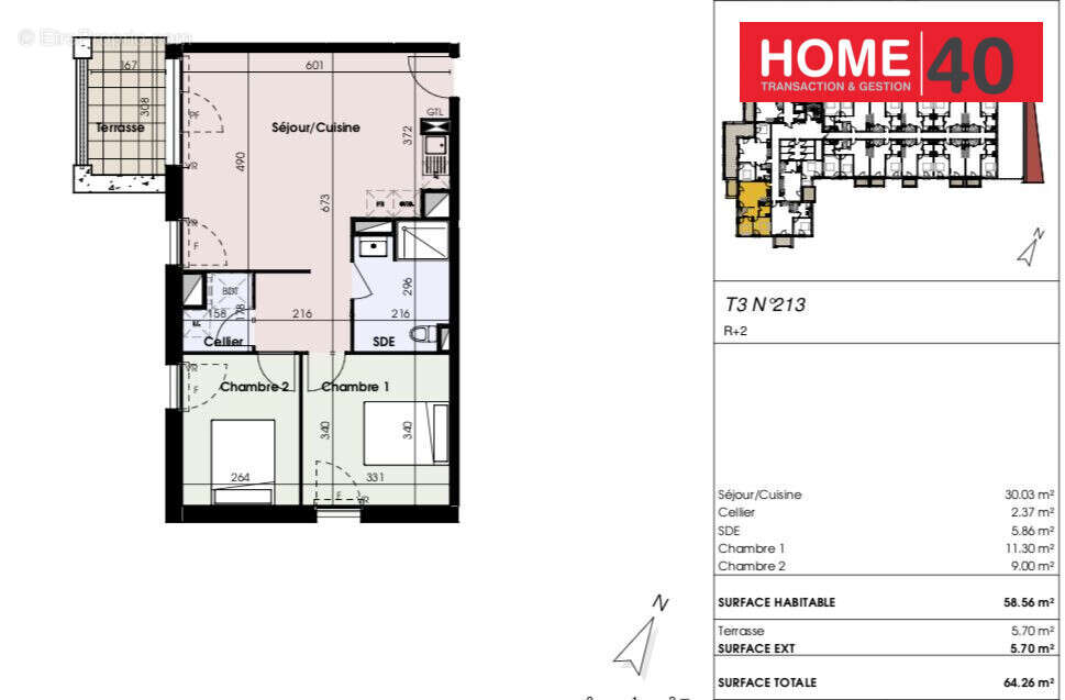 Appartement à SANGUINET