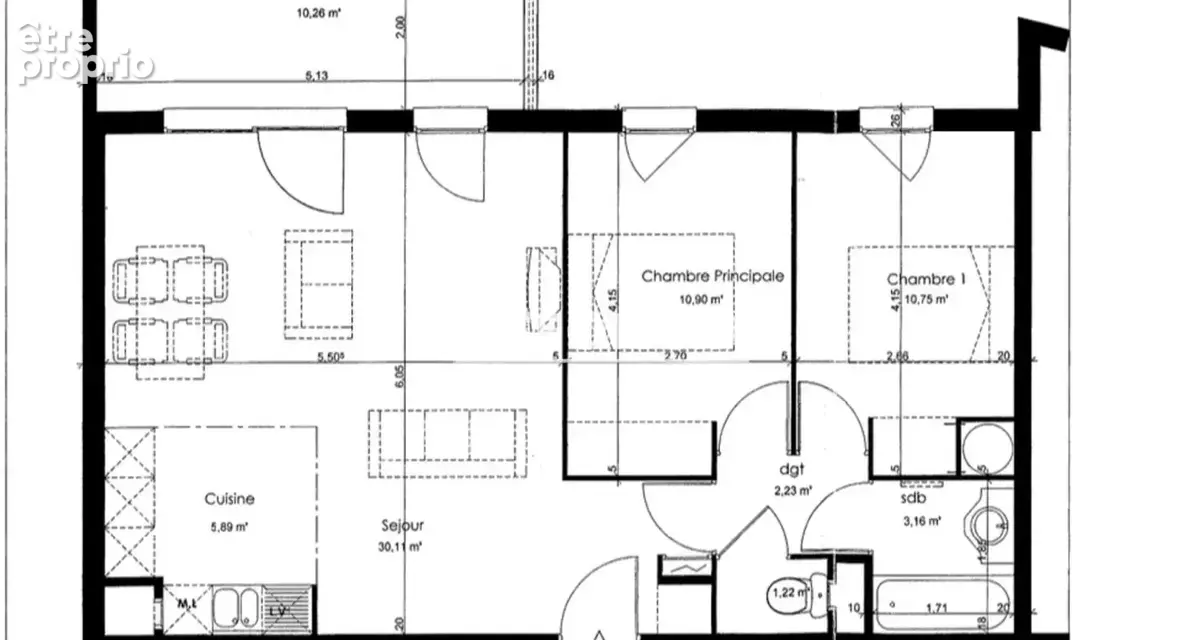 VAULX-EN-VELIN – T3 de 64 m² avec balcon et garage en résidence sécurisée de 2010 - photo 10
