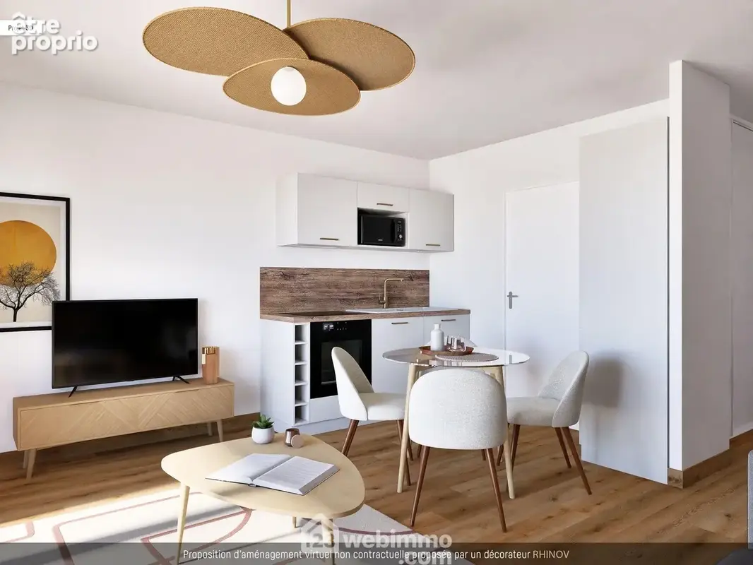 ... ouvert sur la cuisine côté balcon,