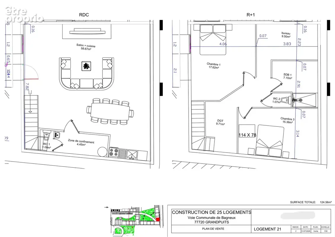 Maison 4 pièces 125 m² · à Grandpuits-Bailly-Carrois · 124,6 m² · 376 650 €