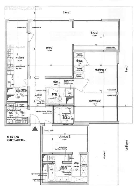 Appartement à PARIS-17E