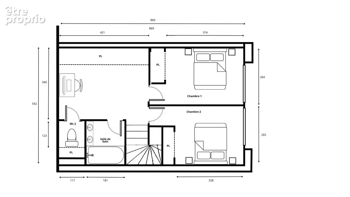 Lyon 3 Coeur de Montchat, proximité Place du Château. Lumineux T4 en Duplex avec extérieur - photo 12