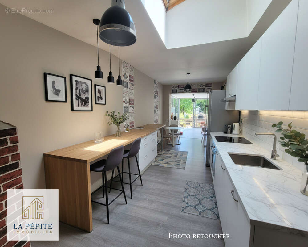 Maison de ville 114 m2 - 2 chambres - 2 bureaux - terrasse et jardin - aulnoye-aymeries - photo 9