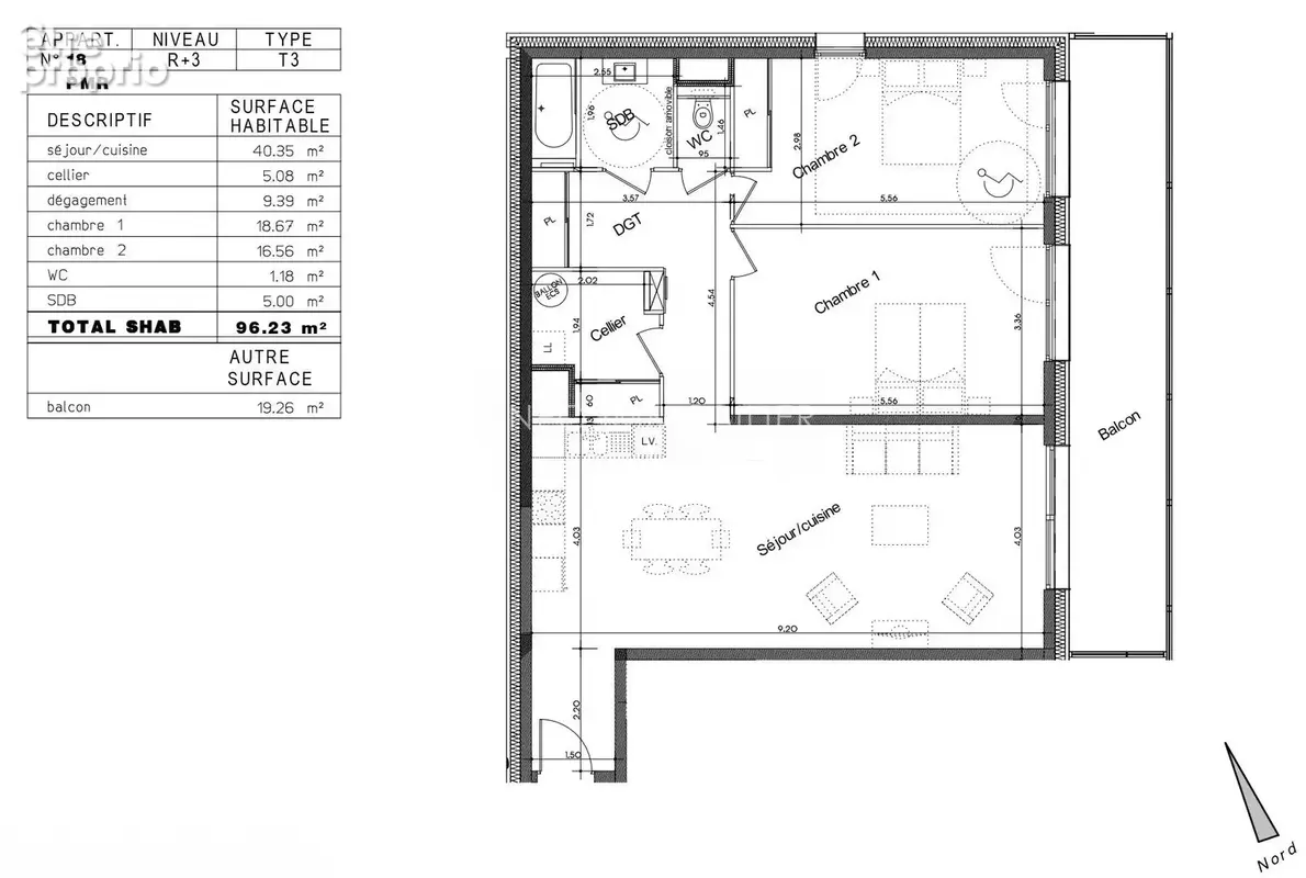 Appartement 3 pièces 96 m² à vendre à Bourg-Saint-Maurice (73700) - photo 2