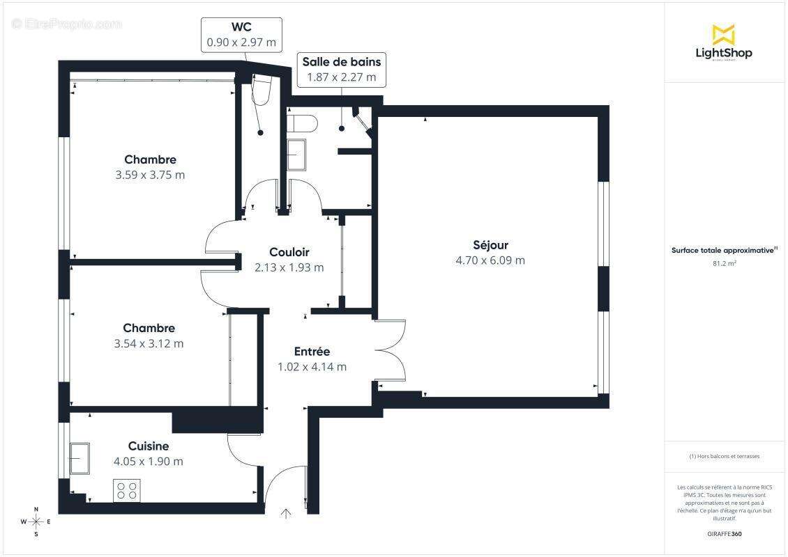 Appartement à PARIS-13E