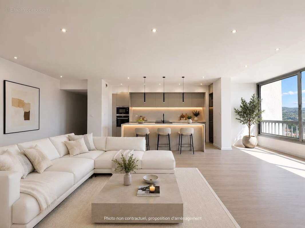 Duplex T3 72 m² Vue panoramique exceptionnelle sur Nice  Saint-Pierre-de-Féric - photo 2
