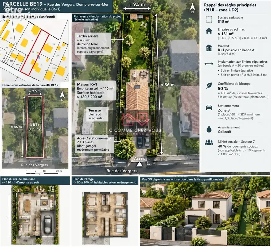 Terrain constructible 815m2 à Dompierre-sur-Mer - photo 2