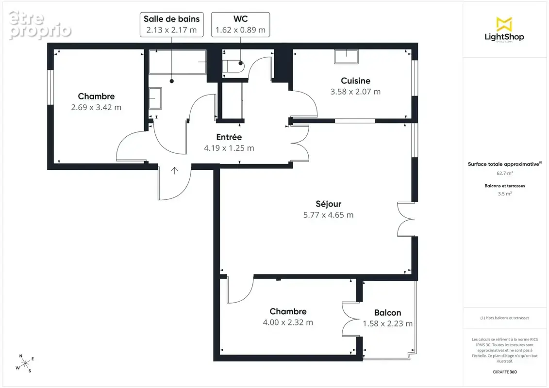 Appartement T3 de 63,03 m² – Achères - photo 8