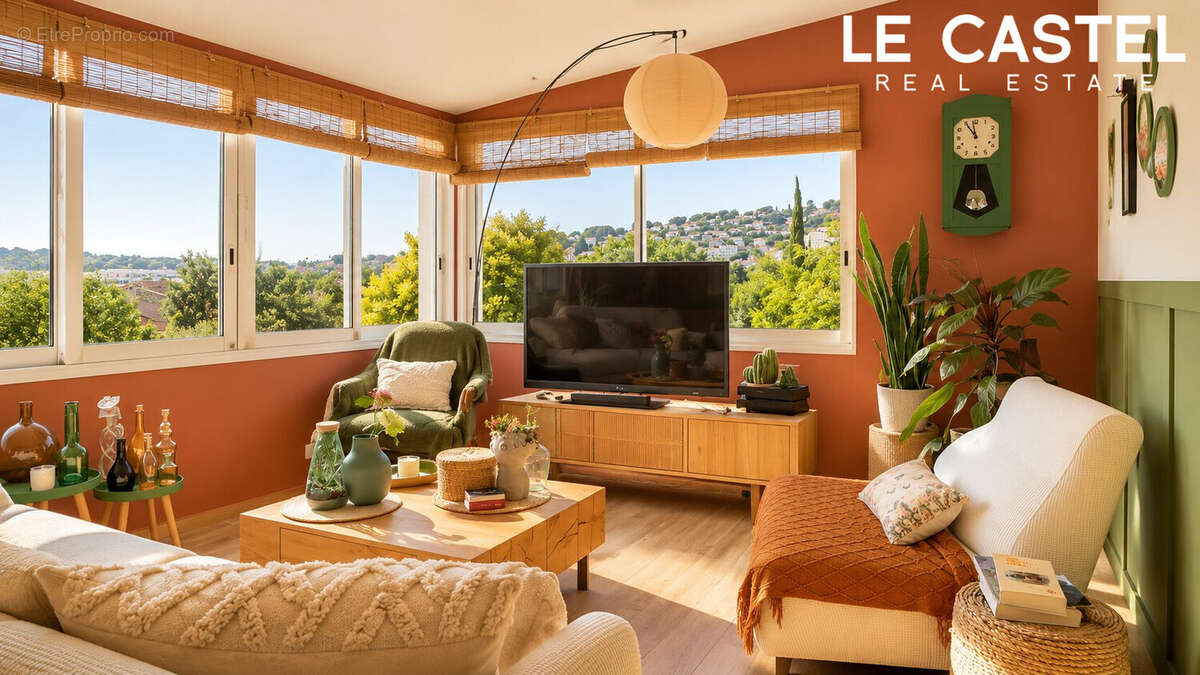 Salon chaleureux - Appartement à LA CIOTAT