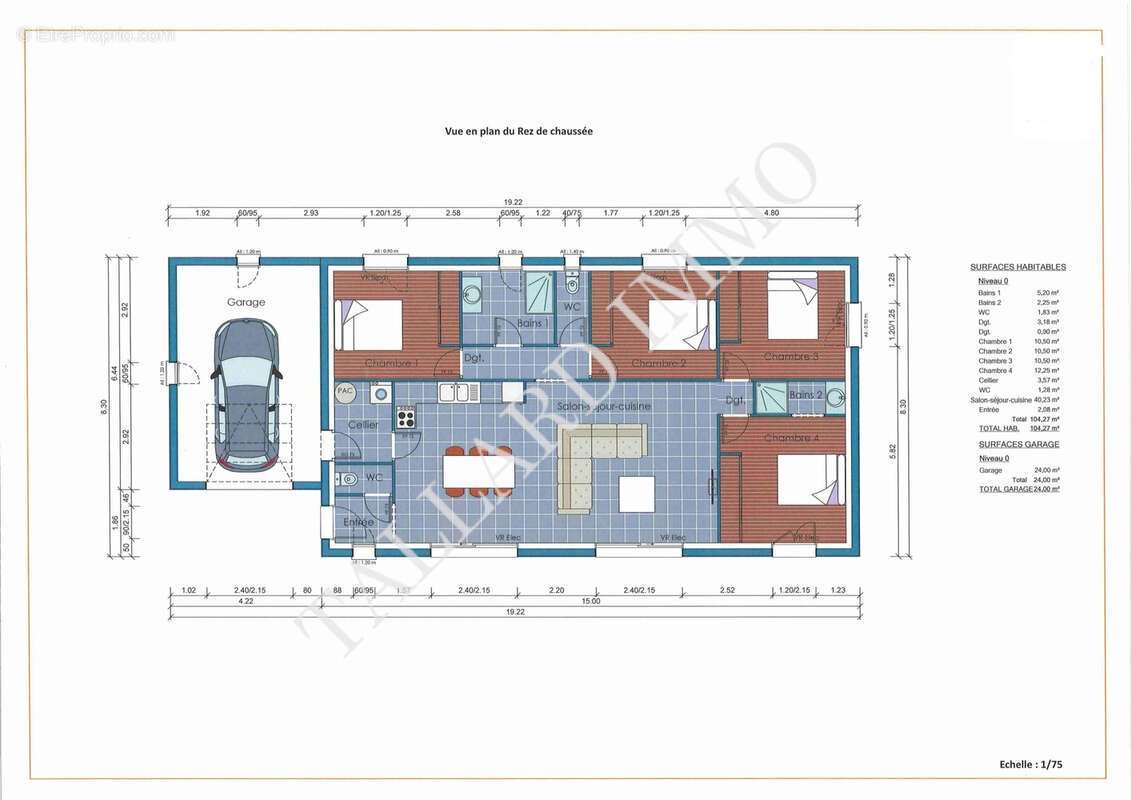 Espinasses, Maison de plain pied hors d'eau hors d'air sur terrain 1839 m2 - photo 6